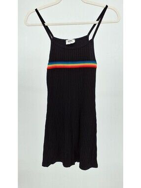 LNA Black Ribbed LBD Mini Dress